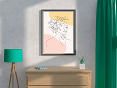 Girl With Flowers on Her Head Wall Art