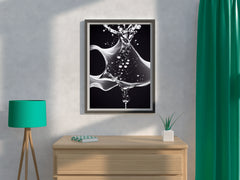 Water Splash Black & White Wall Art