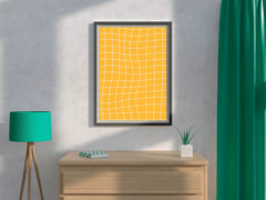 Yellow Curved Background Painting Wall Art - beink online art store