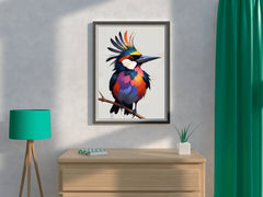 Watercolor Kingfisher Bird Wall Art