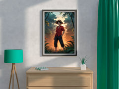 Monkey D. Luffy in Jungle  Anime Wall  Art