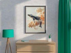 Fantasy Whale in the Sky Animal Wall Art