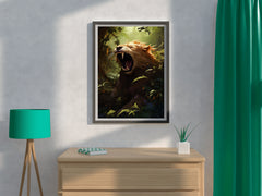 Roaring Liger Animal Wall Art