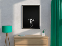 Northern Giraffe Black & White Wall Art