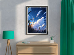 Anime Style Clouds  Wall Art