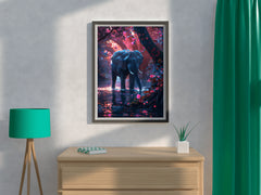 Abstract African Bush Elephant Animal Wall Art