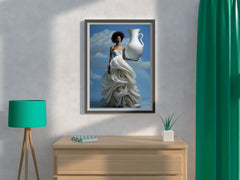 Big White Surrealism Lace Skirt Wall Art