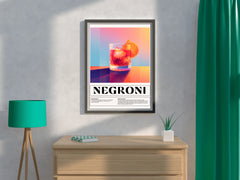 Traditional Negroni Cocktail Wall Art