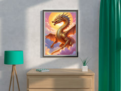 Golden Dragon Animal Wall Art