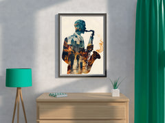 The Shadow Inside The Saxophone Wall Art