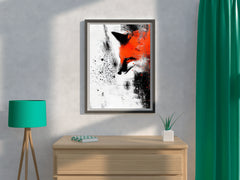 Fox Oil Painting Wall Art