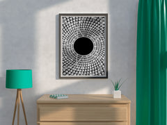 Open Hole Ceiling Architecture Black & White Wall Art