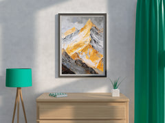 Oil Painting Of The Alps Wall Art