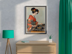 Japanese Dj Geisha Ramen Wall Art