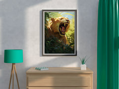 Digital Style Lion Animal Wall Art