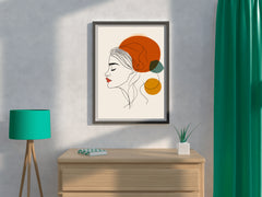 Woman With Colored Hair Wall Art