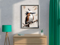 Watercolor Kingfisher Bird Wall Art