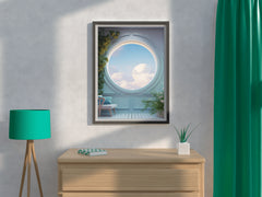 Window With Magical Landscape View  Anime Wall Art