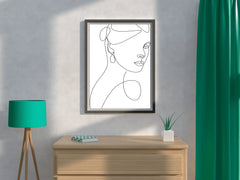 Half Face of  Beautiful Woman Wall Art