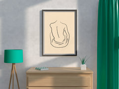 Drawing of A Woman Waist Wall Art