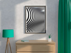 Zebra Wallpaper Black & White Wall Art