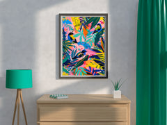 Tropical Vibrant Aviary Wall Art