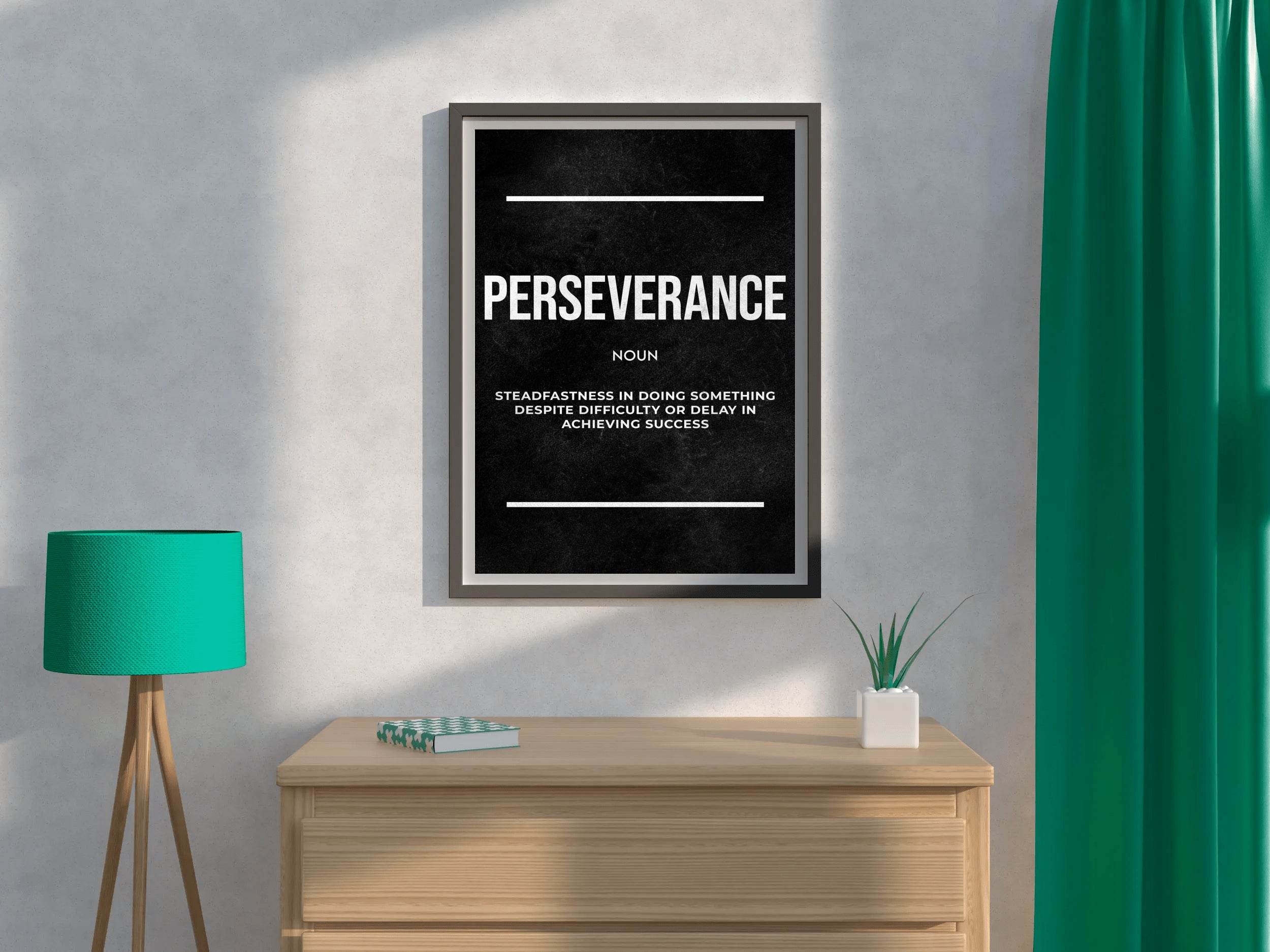 Perseverance Definition Motivational Wall Art - beink online art store