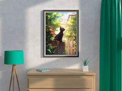 Beautiful Anime Cat Wall Art