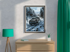 Land Rover Defender Black Wall Art