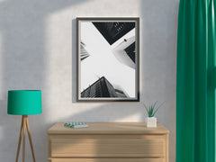 High Rise Building Black & White Wall Art