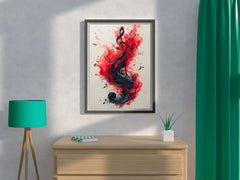 Red Musical Note Wall Aert