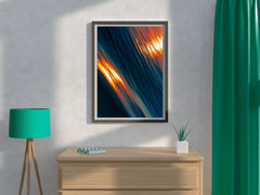 Stripe Shinny Lines Abstract Wall Art