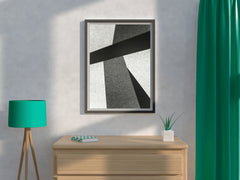 Black and White Lines Abstract Wall Art