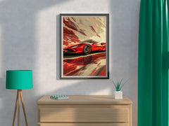 Red Ferrari F8 Wall Art