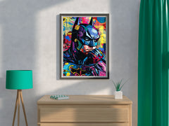 Cartoon Illustration Painting of Batman