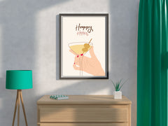 Cocktail Glass With Olives Wall Art