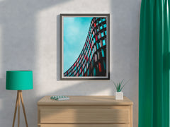 Slightly Curved Building Abstract Wall Art