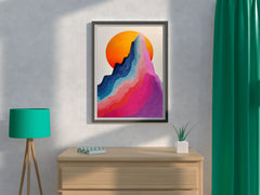 Colorful Layered Sunrise Wall Art