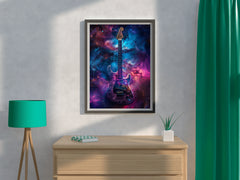 Galactic Rock Guitar Wall Art