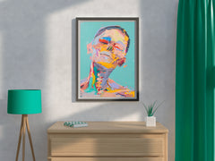 Colorful Face With Brush Strokes Wall Art