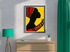 Gold Black Woman Wall Art - beink online art store