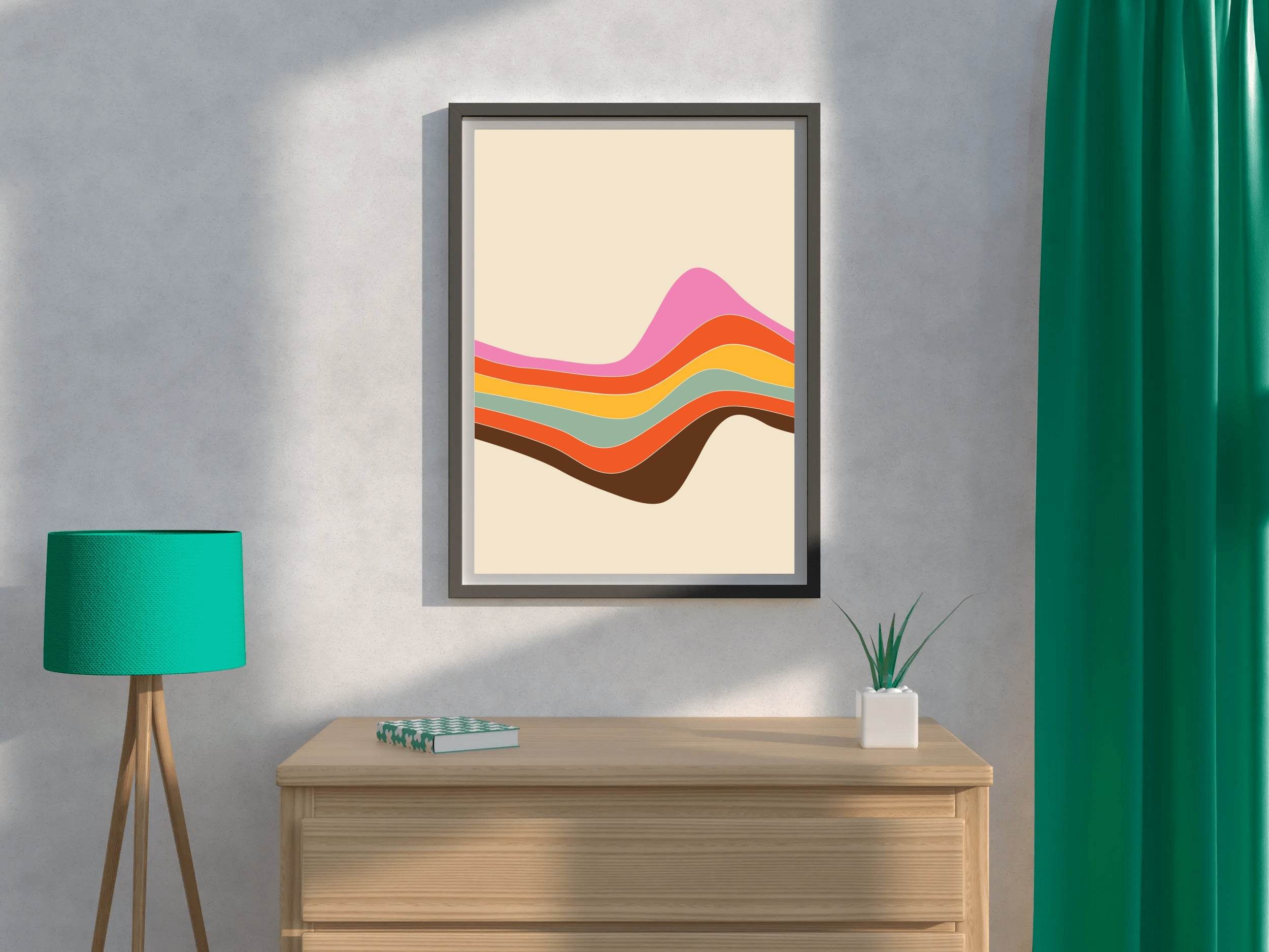 Colored Line Drawing Wall Art - beink online art store