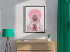 Lady in Pink Modern Wall Art