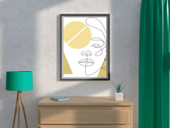 Half Female Face Wall Art