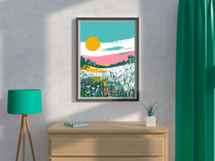 Vibrant Meadow Modern Wall Art