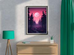 Pink Pine Forest Wall Art