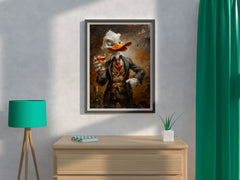 Shady Scrooge Donald Duck Holding Glass Wall Art