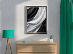 Curtains Black & White Wall Art