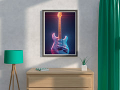 Electric Guitar With Fancy Color Wall Art