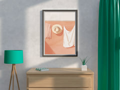 Laundry Day Blues Modern Wall Art